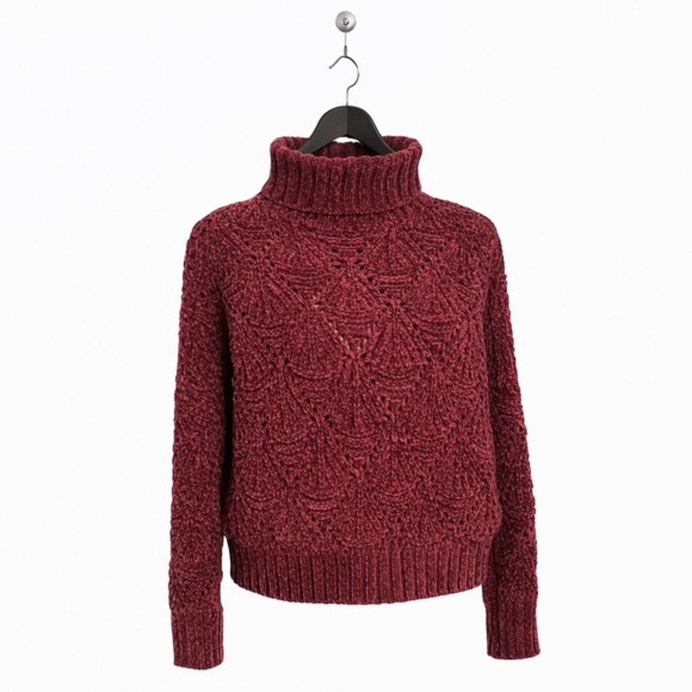 POL Chenille Textured Turtleneck Sweater – Size Medium